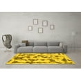 thumbnail image 3 of Ahgly Company Indoor Round Abstract Yellow Modern Area Rugs, 7' Round, 3 of 4