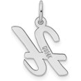 thumbnail image 3 of 14k White Gold Medium Script Letter H Initial Charm, 3 of 6