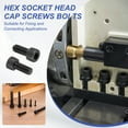 thumbnail image 5 of Uxcell Hex Socket Head Cap Screws Bolts, Carbon Steel Socket Drive Screws, Black Oxide Full Threads M5 x 12 mm 100, 5 of 7