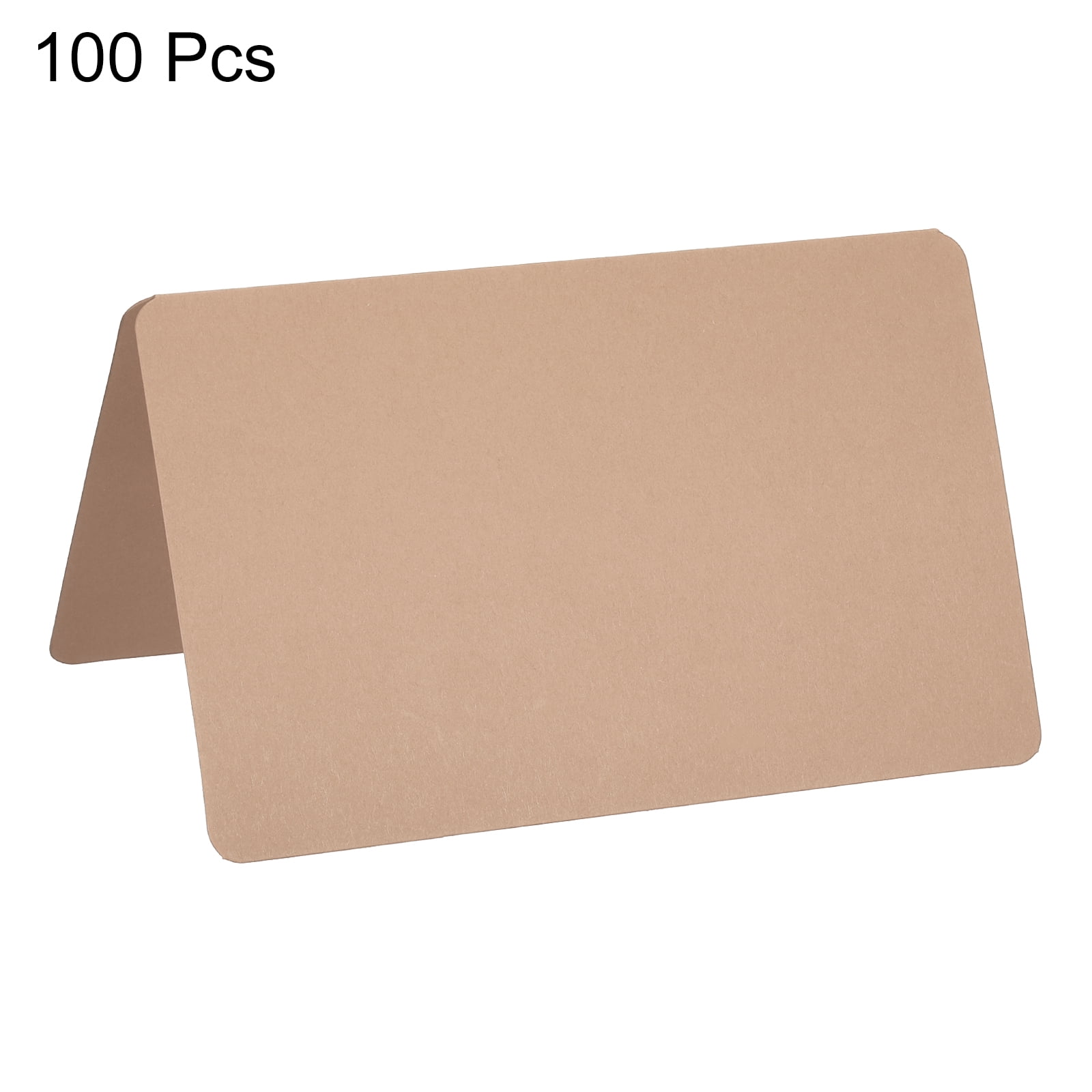 Uxcell Blank Greeting Cards,100pack Favor Decor Foldable Blank Card ,Brown Card Paper