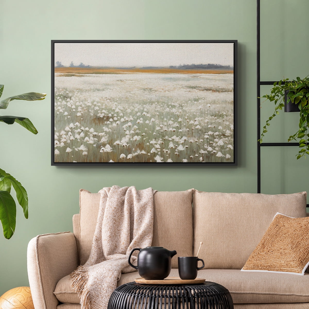Vintage Landscape-XVII By Wexford Home Framed in Black Wood Gallery Wrapped Canvas 17 in. x 25 in.