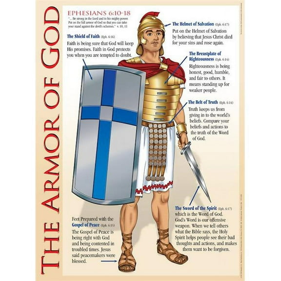 Rose Publishing Armor of God 19"x26" Framed Wall Chart