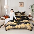 thumbnail image 4 of Homewish Moon And Sun Full Size Comforter Sets 3-Piece for Boys Girls,Starry Sky Bedding Comforter Set,Vintage Aesthetic Lightweight Bedding Sets,Breathable Home Decor,Reversible, 4 of 8