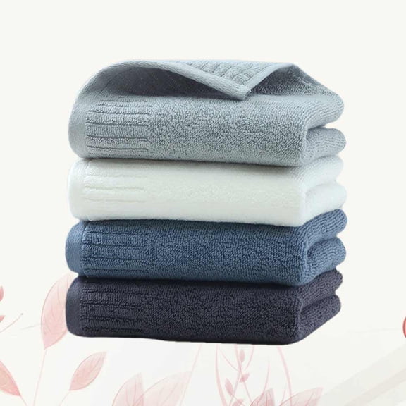 HEANUJJ 4-Pack Color Cotton Facial Towels, Soft High Absorption Bathroom Washcloths for Daily Skincare