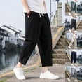 thumbnail image 3 of XINPING Khaki Pants for Men 36x31 Fashion Travel Casual Pants Straight Leg Cotton Loose Fit Summer Beach Yoga Trousers, 3 of 4