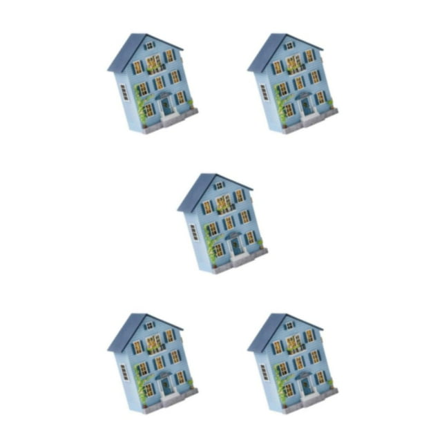 Transemion Exquisite Handmade DIY Miniature Kit 3D Building for Birthdays Style A 5Set