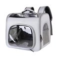 thumbnail image 2 of Mochila de viaje para mascotas, bolsa de transporte ligera y práctica para perros pequeños, bolsa de viaje para gatos para senderismo, Camping al aire Gris, 2 of 10
