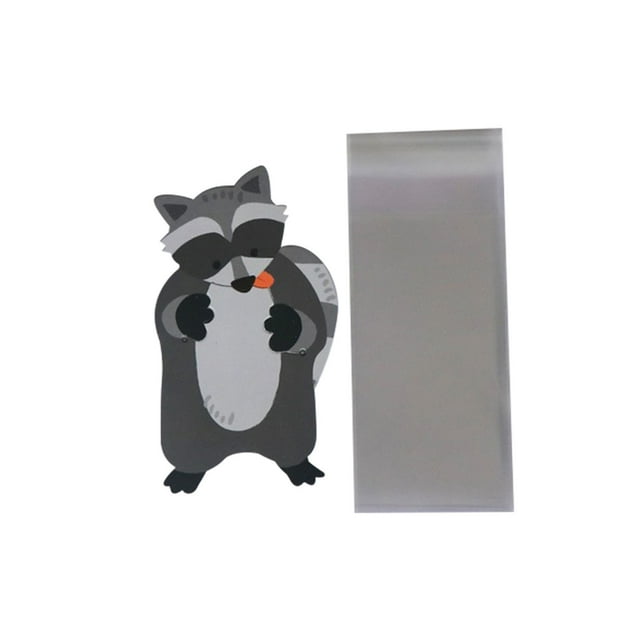 CEHVOM 10 Pack Cartoon Animal Food Creative Card Baking Packaging Bags Clearance