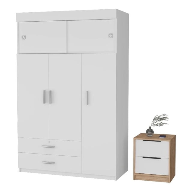 FM FURNITURE Elirya 2 Piece Bedroom Set Multi-Color Engineered Wood