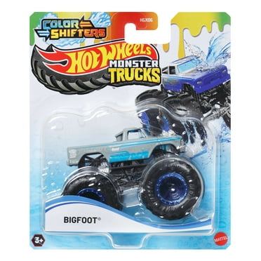 Hot Wheels Monster Trucks 1:64 Color Shifters, 1 Toy Truck Changes Colors in Water (Styles May Vary)