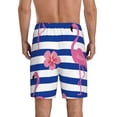 thumbnail image 3 of Naloa Pink Flamingo Men's Short Pajama Pants, Lounge Comfort Shorts with Elasticized Waistband and Side Pockets - Large, 3 of 9