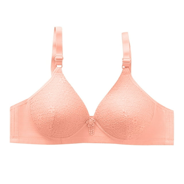 ManxiVoo Plus Size Wireless T Shirt Bra Full Coverage Minimizer Comfort Support for Women Adjustable Fit M Size Watermelon Red