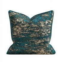 Green and Gold Throw Pillow Covers Luxury Modern Cushion Cases Decorative Pillows for Couch Living Room Bedroom 20x20 inch