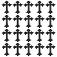thumbnail image 1 of Uxcell 20 Pcs Parches bordados cruzados, parches decorativos de planchar, 4.1"Lx2.8"W, negro, 1 of 6