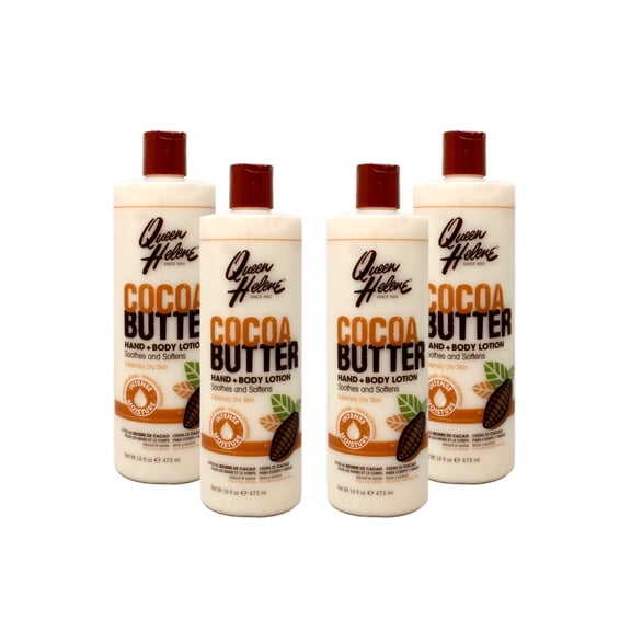 4 Pack QUEEN HELENE Cocoa Butter Hand & Body Lotion 16 Ounce each