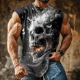 thumbnail image 4 of Yopmin Horror Tank Tops for Men Crew Neck Skull Casual Sleeveless Shirts Horror Graphic Tank Tops for Sports Workout, 4 of 6