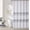 Gray, variant on Stripe Modern Farmhouse Cloth Fabric Shower Curtain with Tassels,Luxury 100% Cotton Shower Curtain Bathroom Decor,72" W x 72" H,Navy Blue