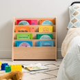 thumbnail image 4 of IRIS USA, Wide 4 Pocket Magazine Storage Rack, Light Brown, 4 of 6