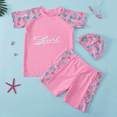 thumbnail image 2 of Traje de baño para niños, traje de baño para niñas, traje de baño de aguas termales para niños medianos y grandes, traje de baño de dibujos animados para bebés de manga corta, 2 of 5