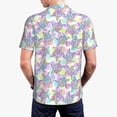 thumbnail image 4 of Balery Sea Turtles Printed Men’s Short Sleeve Polo Shirt, Midweight Men's Shirt,Golf Polo shirts -Large, 4 of 9