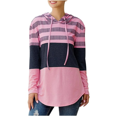 

Fall Clothes for Women 2022 Long Sleeve Shirts for Women Women s Autumn New Print Long Sleeve Hooded Casual Loose Sweatshirt Womens Tops Corset Tops for Women
