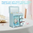 thumbnail image 4 of OldPAPA Girls Kids Jewelry Box,Princess Cute Wooden Jewelry Box with Drawer & Mirror, Organizer Display for Necklace Rings Bracelets Earrings,Mermaid Rabbit, 4 of 8