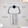thumbnail image 2 of 304 Stainless Steel Capsule Towel Ring, Wall Mounted Napkin & Hand Towel Holder For Bathroom, Kitchen & Wash Basin, Space Saving Modern Design, Triangular (Matte Black Finish) Pack Of 1, 2 of 4