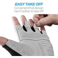 thumbnail image 3 of ROCKBROS Cycling Half Finger Gloves Bicycle Bike Gloves Shockproof Breathable Thickened Palm Gloves, 3 of 5