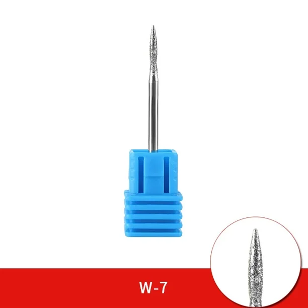 Brocas de cerámica para uñas de diamante, fresa para manicura, limas rotativas para cutículas izquierda y derecha, herramientas de accesorios para uñas DIY