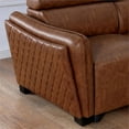 thumbnail image 6 of Furniture of America Holm Faux Leather Adjustable Headrest Chair in Brown, 6 of 8