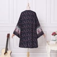 thumbnail image 3 of ZANZEA Women Floral Print/Color Printing Casual Flare Sleeve Long Cardigan Coats, 3 of 4