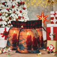 thumbnail image 6 of Wukai Romantic Roses Sunset Ocean Print Christmas Burlap Bags,Drawstring Christmas Burlap Goody Gift Candy Bags Xmas Burlap Treat Bags for Candy Wrapper Xmas Party Favors-Black, 6 of 8