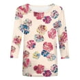 thumbnail image 5 of YDLCAFD Easter Womens Fashion Round Neck Short Sleeved Printed T Shirt Top, 5 of 5