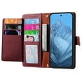 thumbnail image 5 of Wallet Case Compatible for Google Pixel 9 Pro XL Fold Case with Card Slots,Strap & Kickstand Leather with Zipper Shockproof Slim Cover Phone Case for Google Pixel 9 Pro XL Fold Wallet Case,Red, 5 of 6