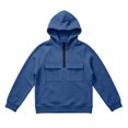 thumbnail image 4 of ITSAME Boys Half Zip Fleece Hoodie Pullover Long Sleeve Loose Fit Casual Fashion Sweatshirt with Chest Pockets Size 6, 4 of 9