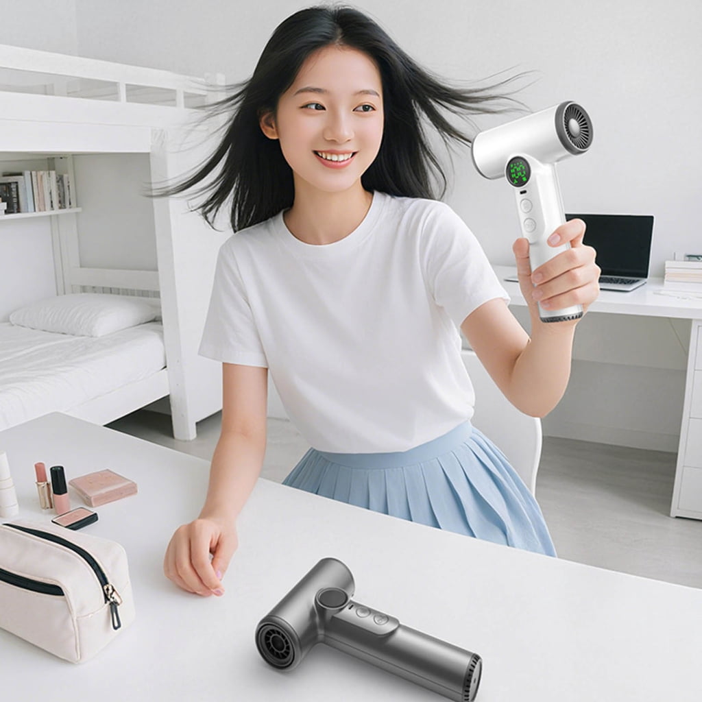 Low Noise High Speed Blow Dryer 100 Speed Settings Portable Hair Dryer for Travel Home Gym Easy to Use