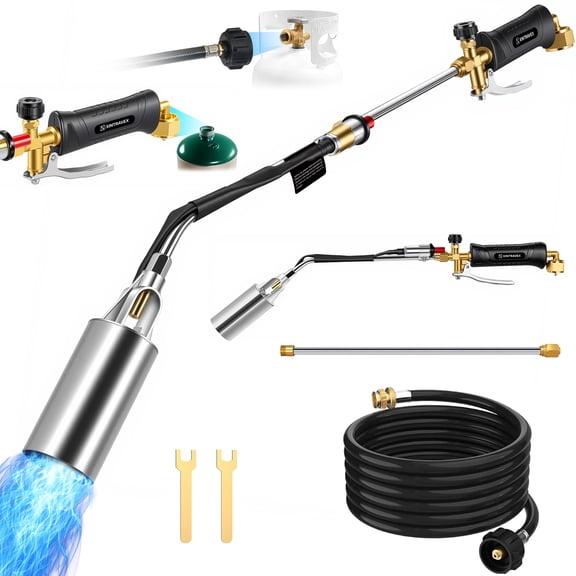 Propane Torch Weed Burner Kit, Heavy Duty 1,800,000 BTU, Built-in Igniter
