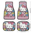 thumbnail image 2 of Hello Kitty Car Floor Mats 4PC Set Anti Skid Vehicle Floor Mat Car Carpet for Front Rear Seats Universal Auto Interior Accessories, 2 of 8