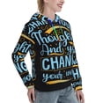 thumbnail image 6 of Fotbe Not All Those Who Wander Are Lost 2 Pattern Womens Long Sleeve Hoodie, Pullover Hooded Sweatshirt, Kangaroo Pocket Hoodie with Eye-catching Drawstrings-XX-Large, 6 of 7