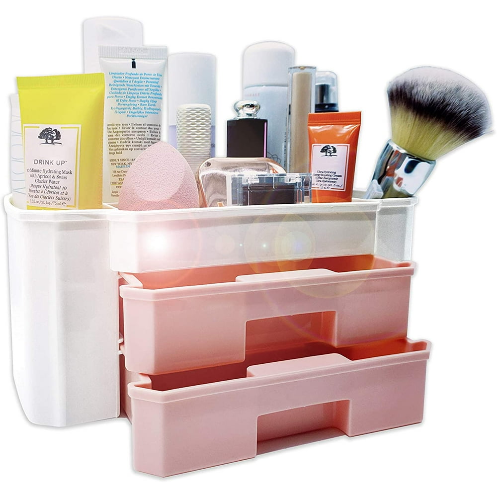 Bueautybox Makeup Organizer with Drawers Countertop Makeup Storage Box for Bathroom,Vanity