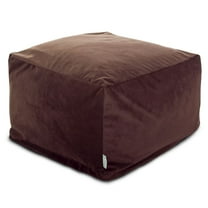 Chocolate Velvet Large Ottoman