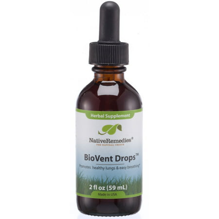 Native Remedies BioVent Drops - All Natural Herbal Supplement For Healthy Lungs and Easy Breathing - Helps Maintain Open, Clear Airways and Encourages Easy, Steady Breathing - 59