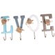 thumbnail image 1 of 1 Juego de ganchos con letras en inglés, decoraciones de pared con forma de corazón, ganchos de entrada, ganchos rústicos para toallas, ganchos para bata, ganchos para colgar en la pared, ganchos par, 1 of 3