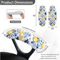 thumbnail image 6 of FKELYI 4 Pcs Set Office Chair Slipcovers with Armrest Covers Mediterranean Floral Lemon Print Stretchable Swivel Computer Chair Protective Cover for Home Office Decor, 6 of 7