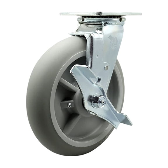 Lavex Lodging 274HKLGDRWH Housekeeping Cart Caster - Swivel with Brake - SCC