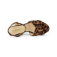 thumbnail image 4 of BLISSFUL STEP Women's Fashion Platform Strap Slingback Chunky Heel Open Toe Sandals Leopard 10, 4 of 8