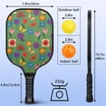thumbnail image 4 of Pickleball Paddles Set,Pioneer Flower Floral Print Pattern Fiberglass Surface Pickleball Racket Set with 2 Indoor Outdoor Pickleball Balls and Pickleball Bag,Pickle-ball Equipment, 4 of 6