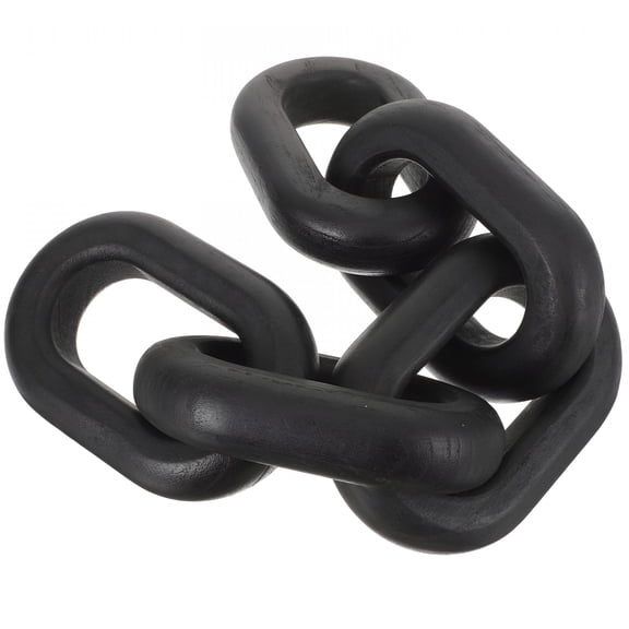 LAMIRO Rustic Ornament Wood Chain Link Decor Black 1Set