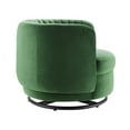 thumbnail image 2 of Embrace Tufted Performance Velvet Performance Velvet Swivel Chair, 2 of 4