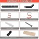thumbnail image 3 of Fong Garage Organizer, 64inch Adjustable Storage System With 16 Hooks 4 Pcs Rails Tool Storage Wall Mounted Garden Storage Door Mop Broom Tools Holder, 3 of 4